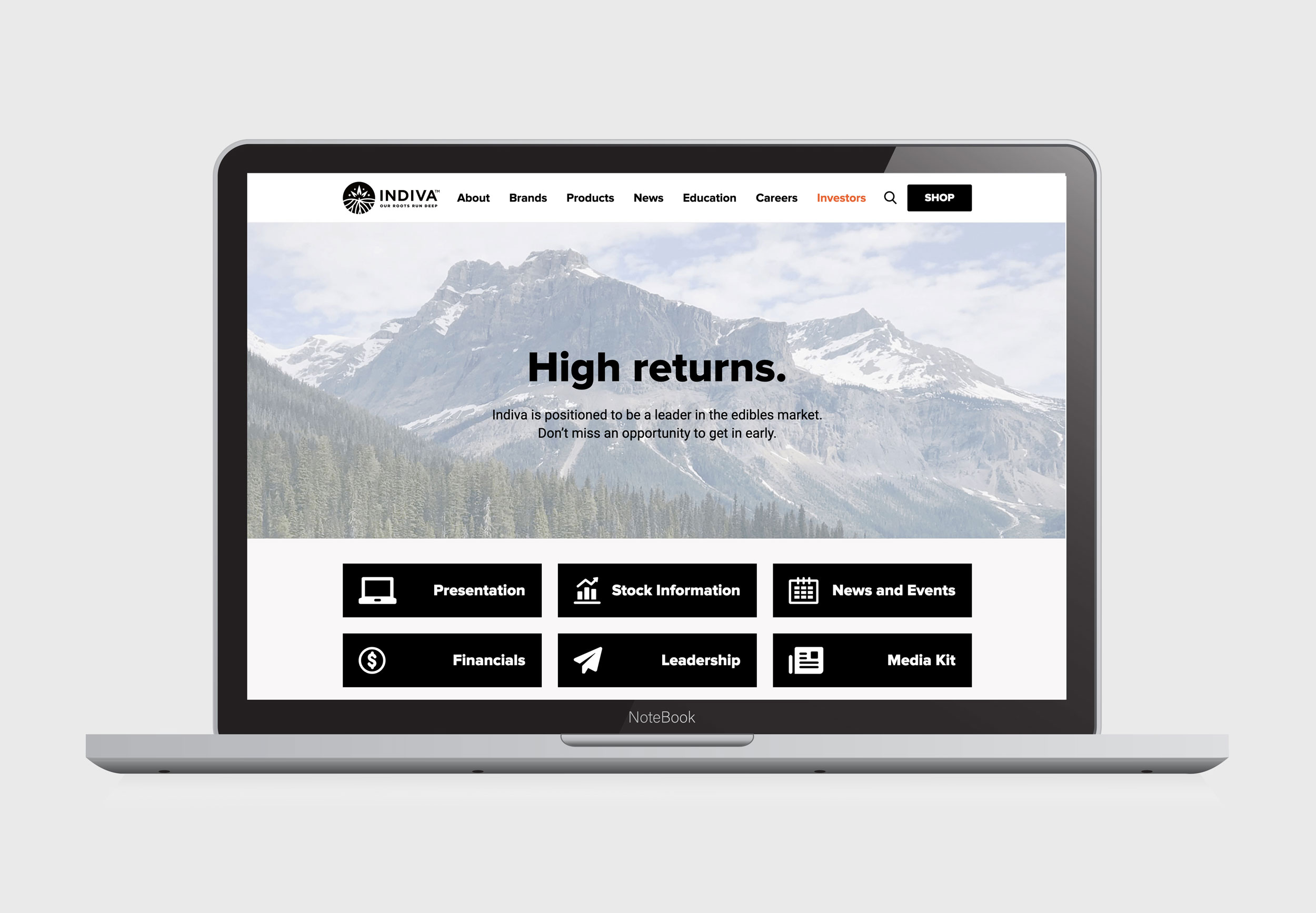 Cannabis Website Design – Indiva